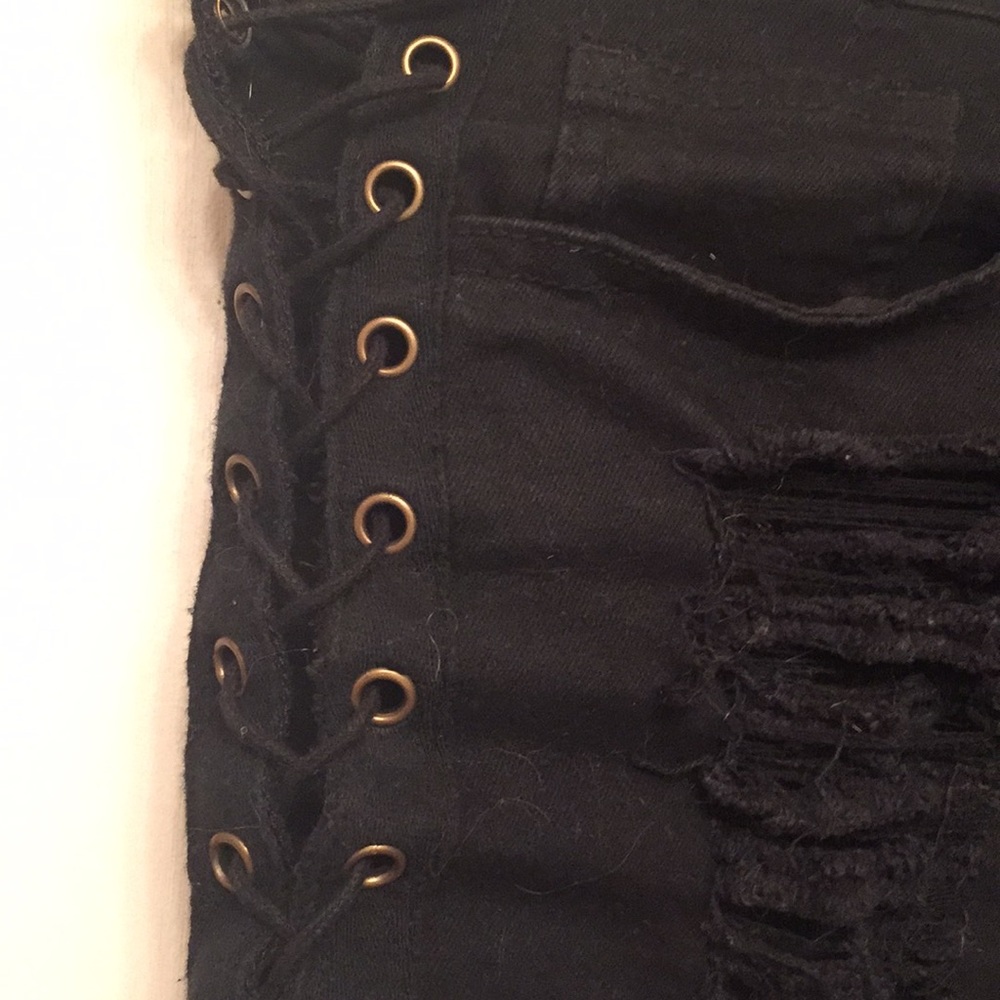 super sexy!black tie up open sides summer  shorts! - Picture 5 of 8